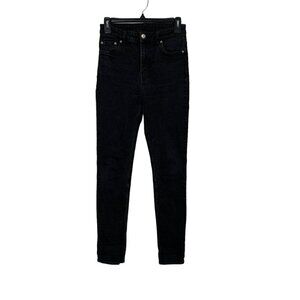 Weekday Skinny Jeans 26x32 Black High Rise Modern Minimalist Streetwear